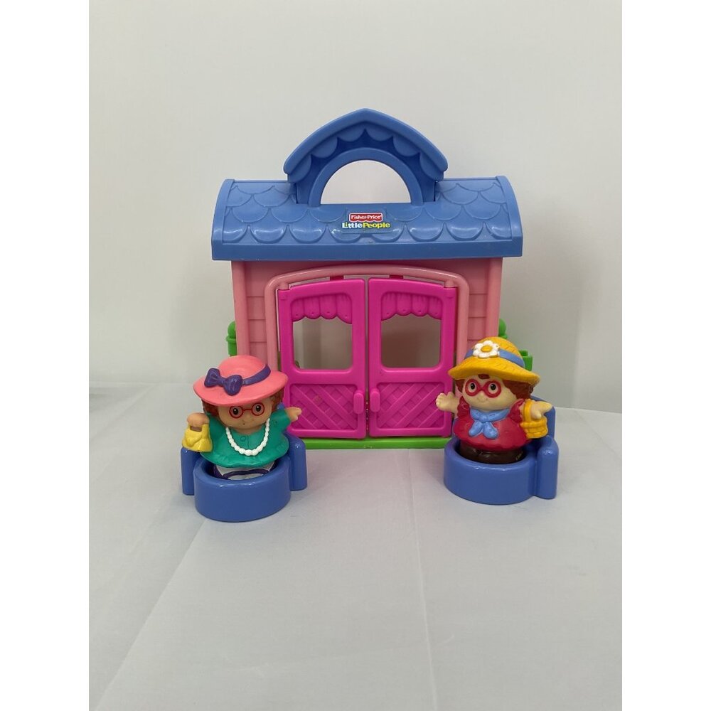 Fisher Price Little People Red Hat Society Tea Party Maggie Figures 2007 2002
